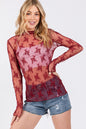Long Sleeve Floral Lace Top (5 Colors)