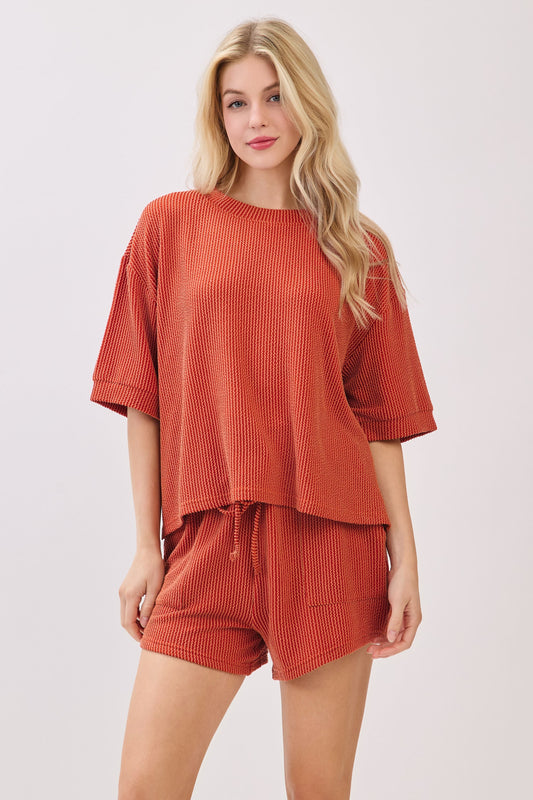 Ribbed Top and Short Set