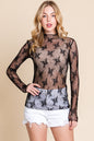 Long Sleeve Floral Lace Top (5 Colors)
