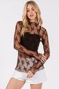 Long Sleeve Floral Lace Top (5 Colors)