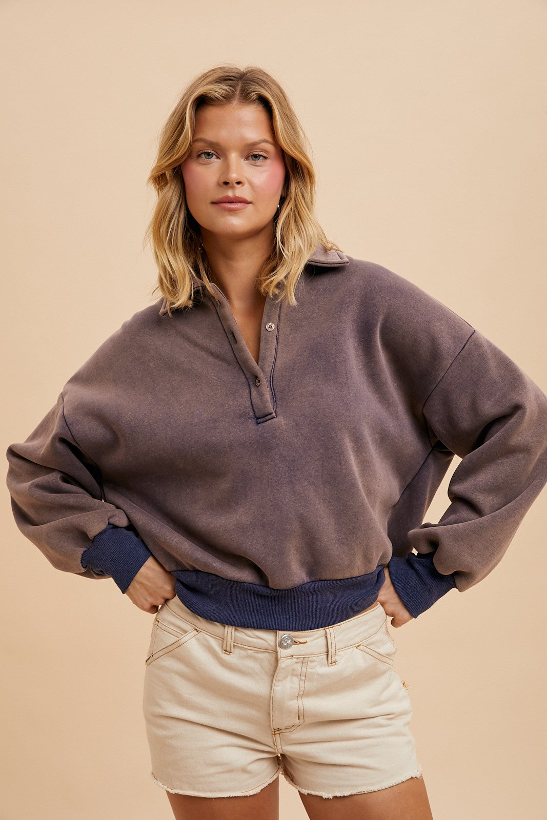 Cropped Polo Pullover