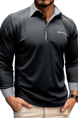 Men's Long Sleeve Polo Shirt
