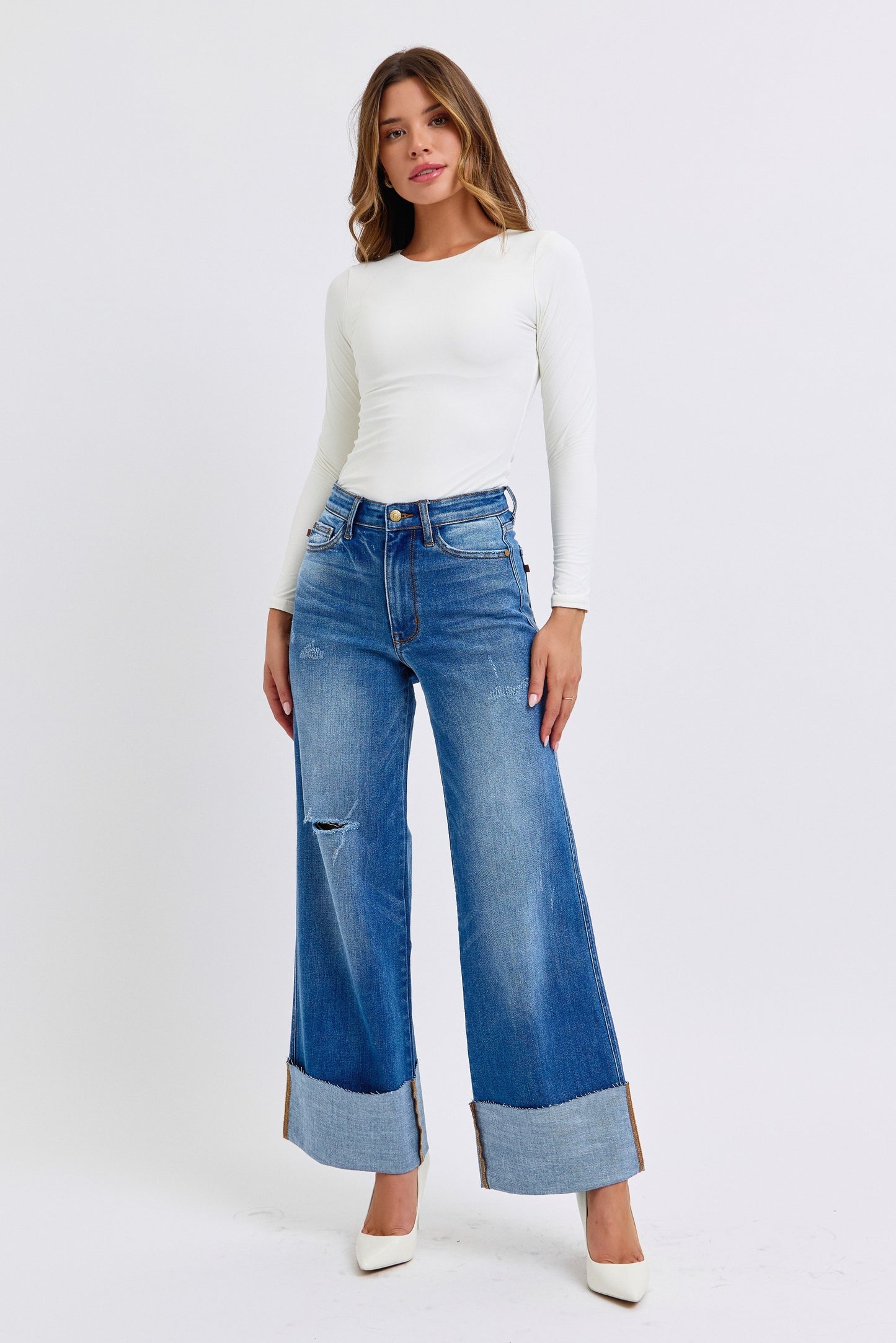 Judy Blue HW Retro Wide Leg w/ Cuff