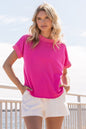 Solid Top with Ribbed Neck Top (3 Colors)