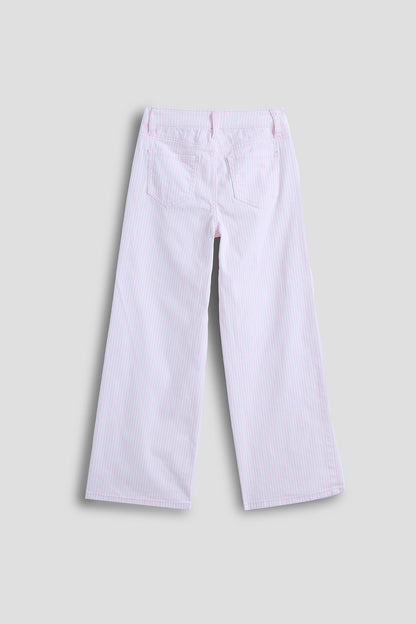 Girls Wide Leg Stripe Pant