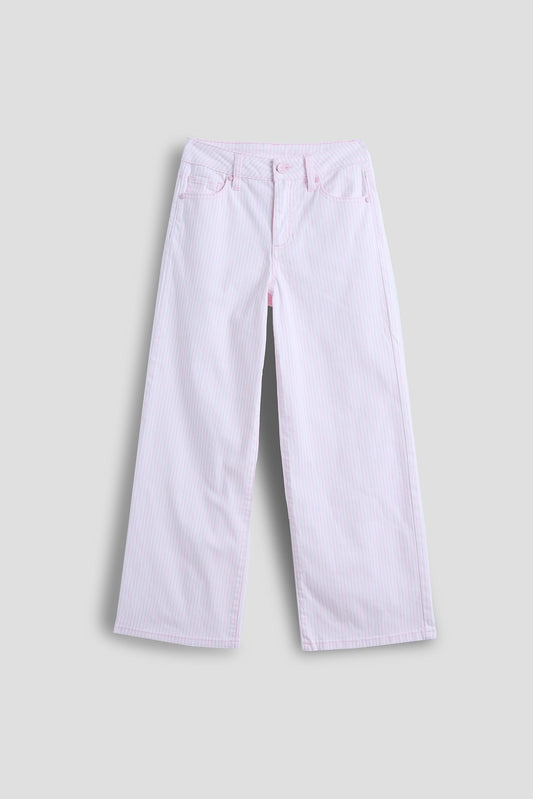 Girls Wide Leg Stripe Pant