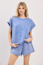 Mineral Washed Top and Short Set