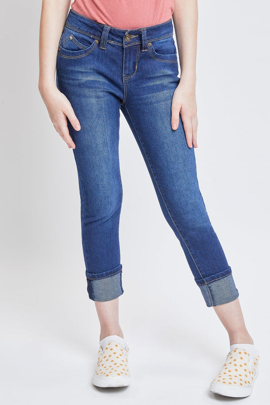 Girls Wide Cuff Skinny Jean