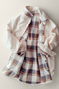 Corduroy And Plaid Flannel Shacket W/chest Pockets