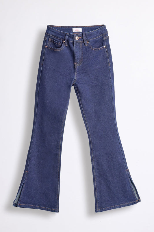 Girls Flare with Side Slit Jeans