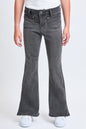 Girls Flare Side Slit Jean with Front Patch Pocket