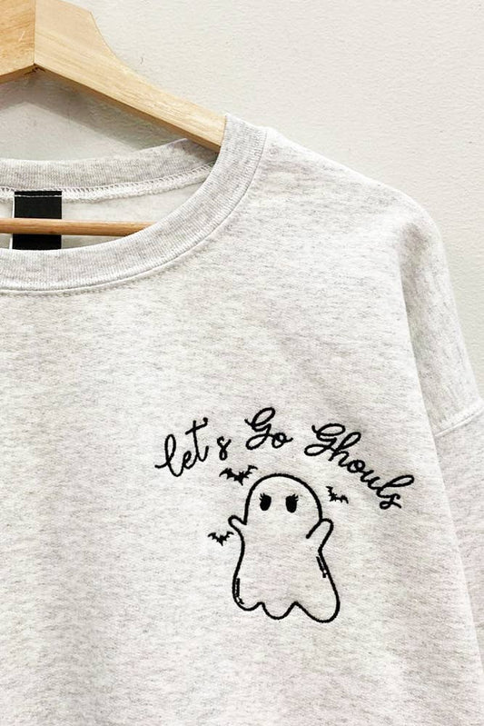 Embroidered Mini Ghoul Sweatshirt
