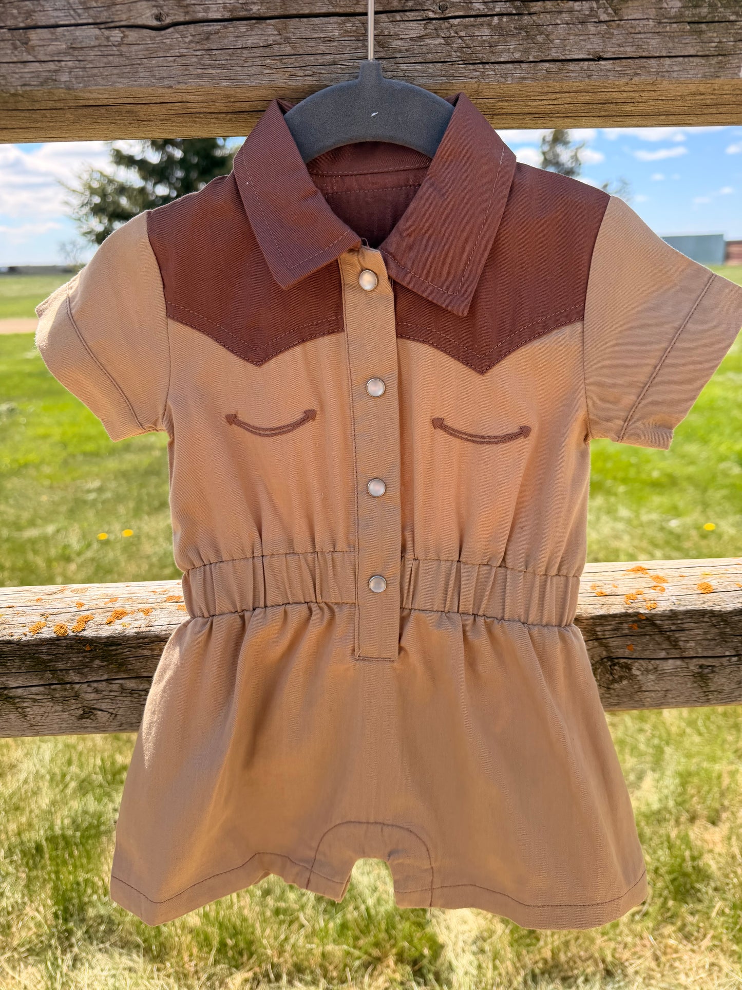 Kids Organic Western Romper