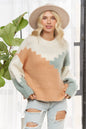 COLORBLOCK ZIGZAG KNIT SWEATER