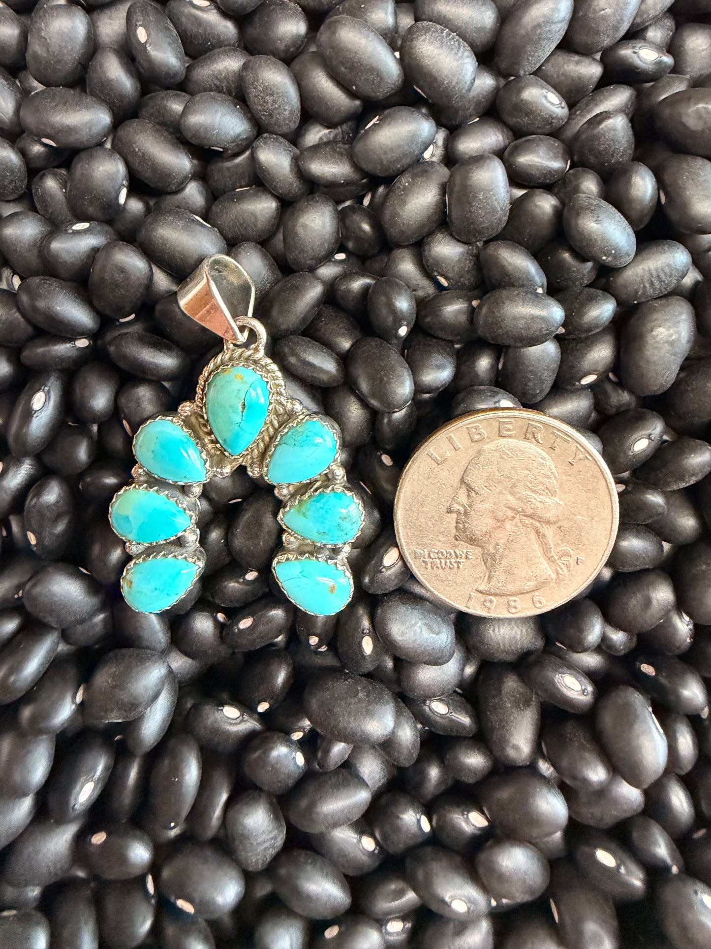 Small Kingman Turq. Squash Pendant
