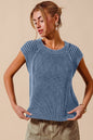 Mineral Wash Sleeveless Sweater  (2 Colors)