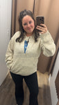Two Tone Snap Collar Sweater