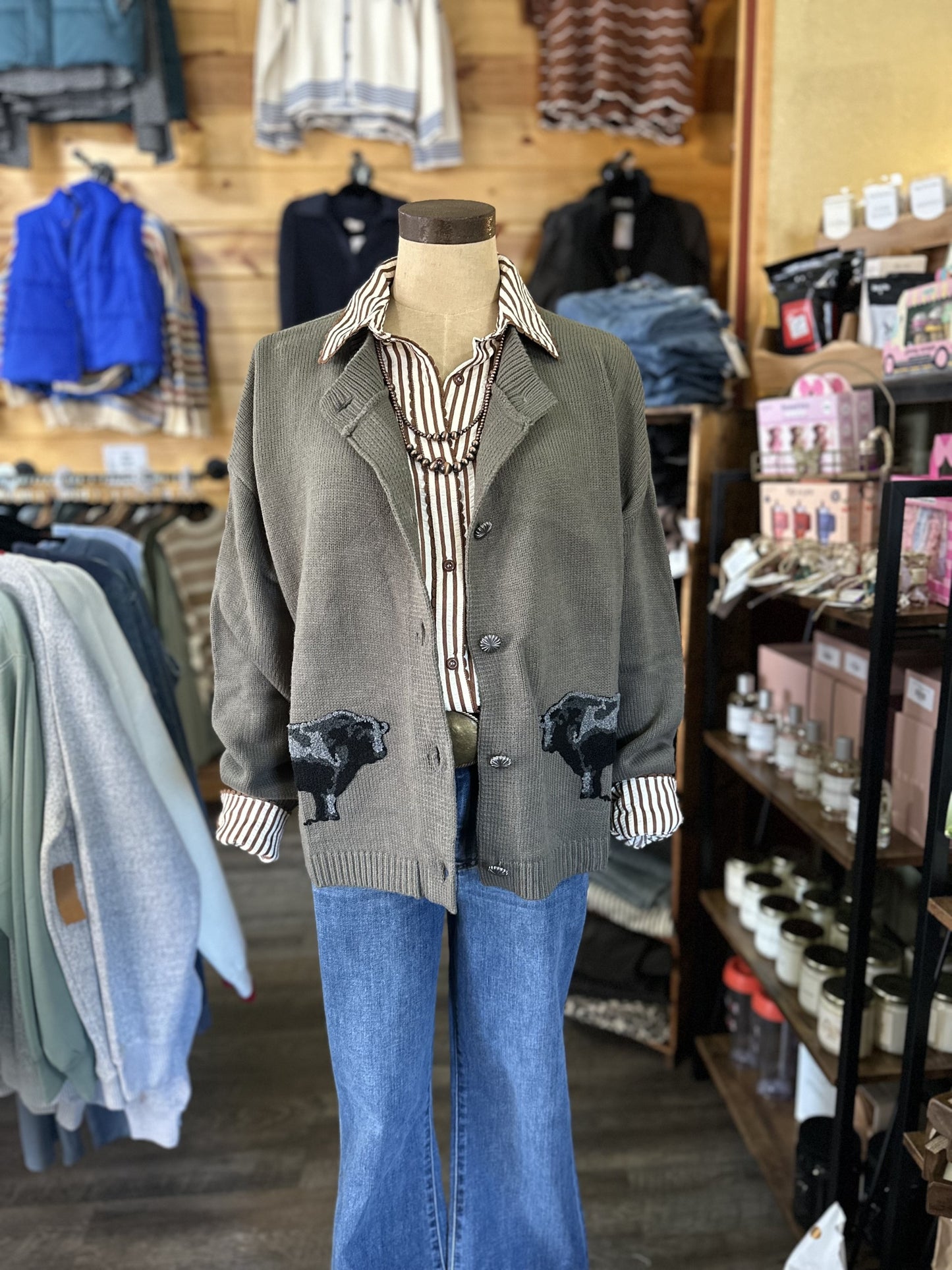The Black Angus Button Cardigan