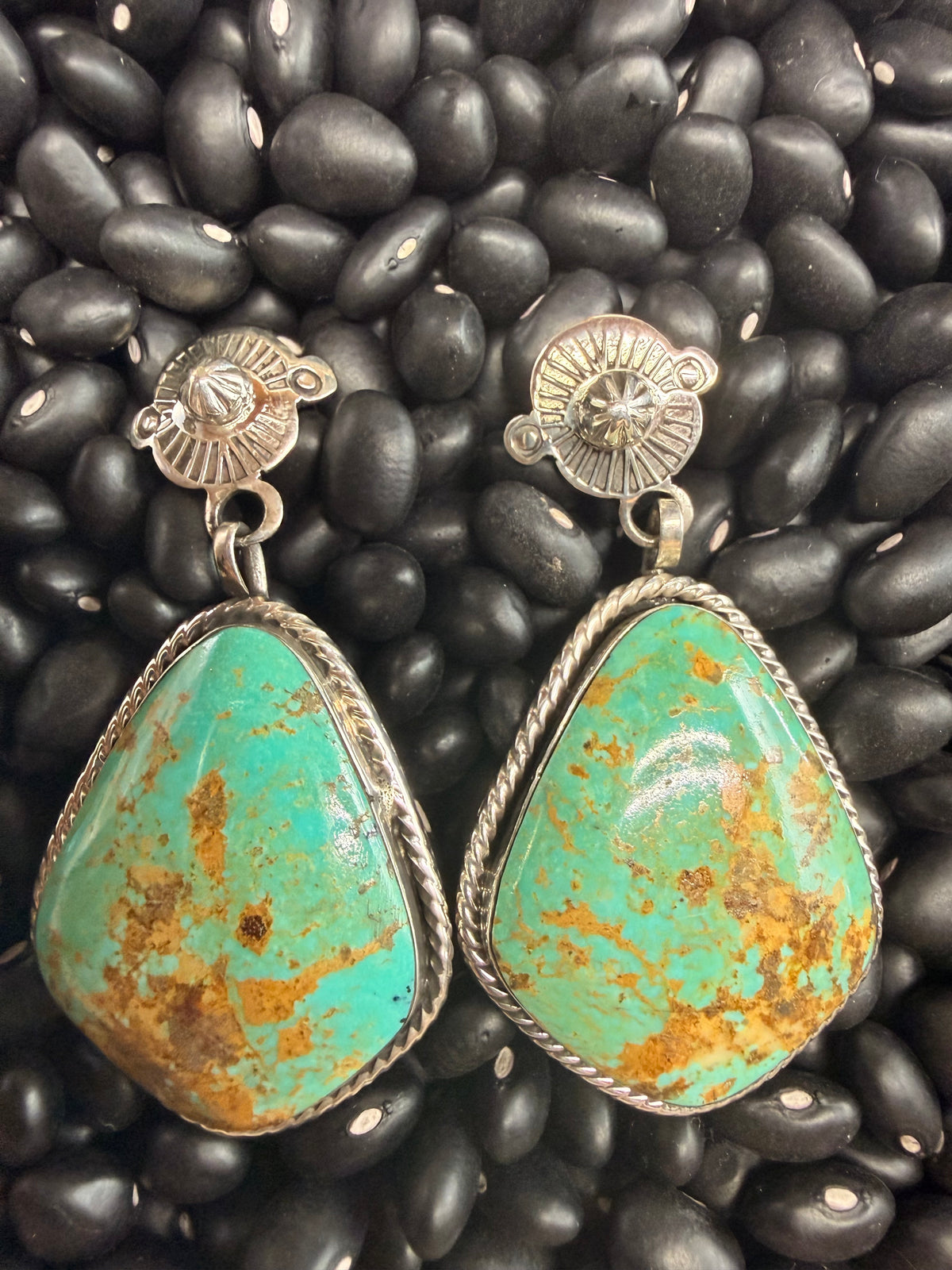 Gregg Yazzi l Stud with Dangle Turquoise Slab