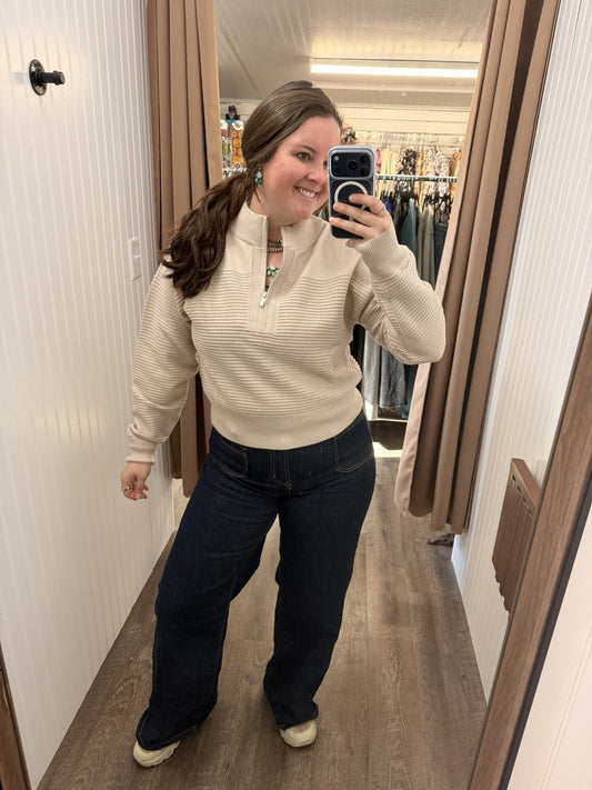 Sandstone Zip Sweater 🤍