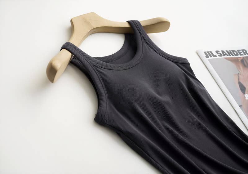 Essential Basic Rib Soft tank top w built in bra (3 Colors)