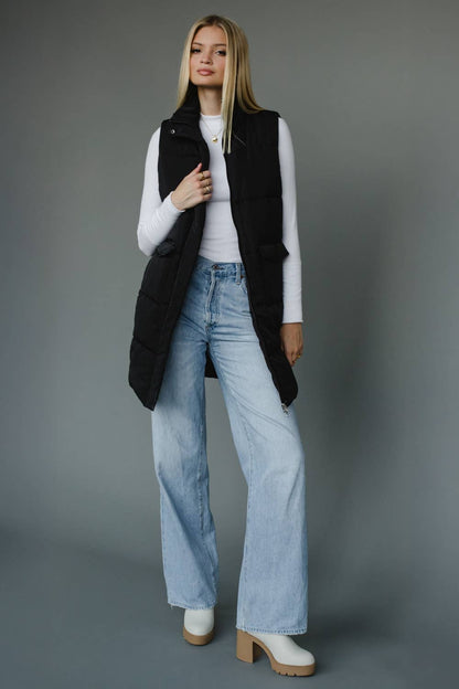 Black Long Vest
