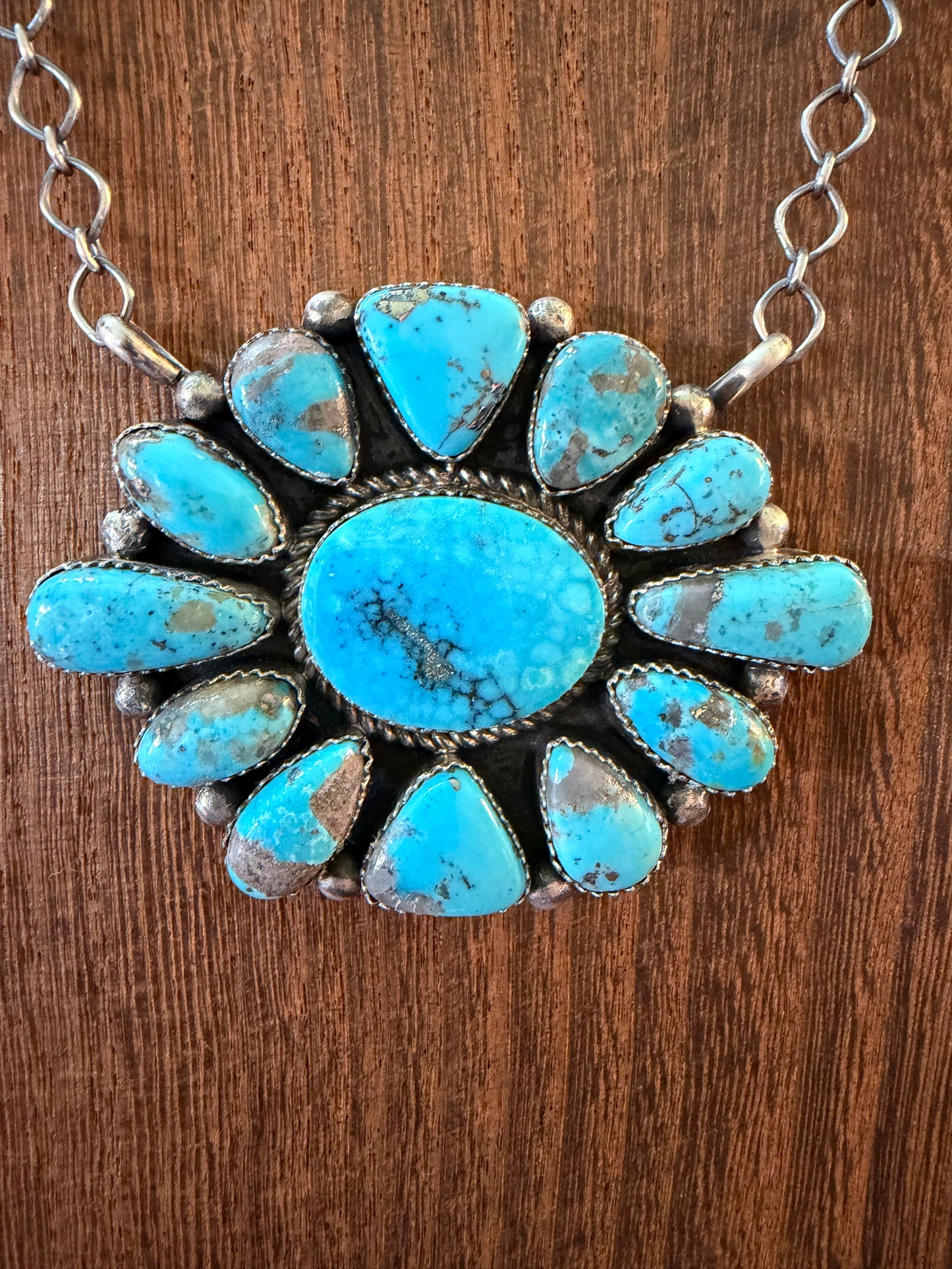 PJohnson Turq. Cluster Statement Necklace