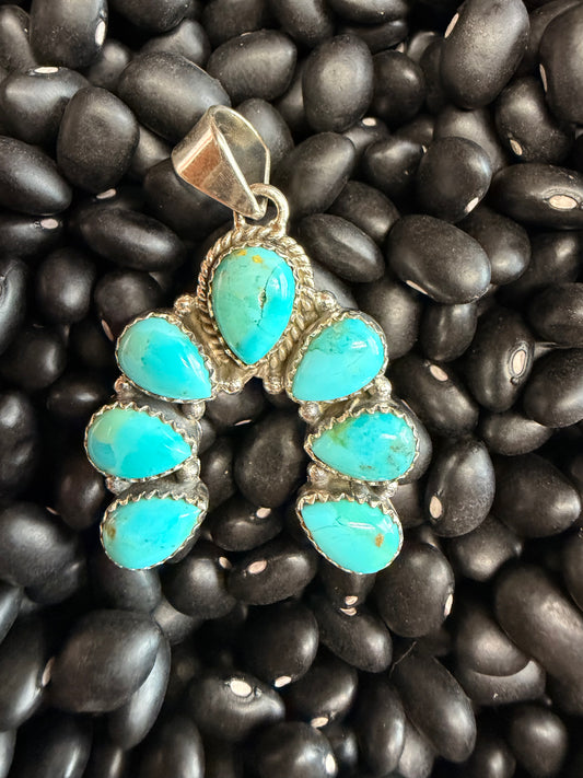 Small Kingman Turq. Squash Pendant