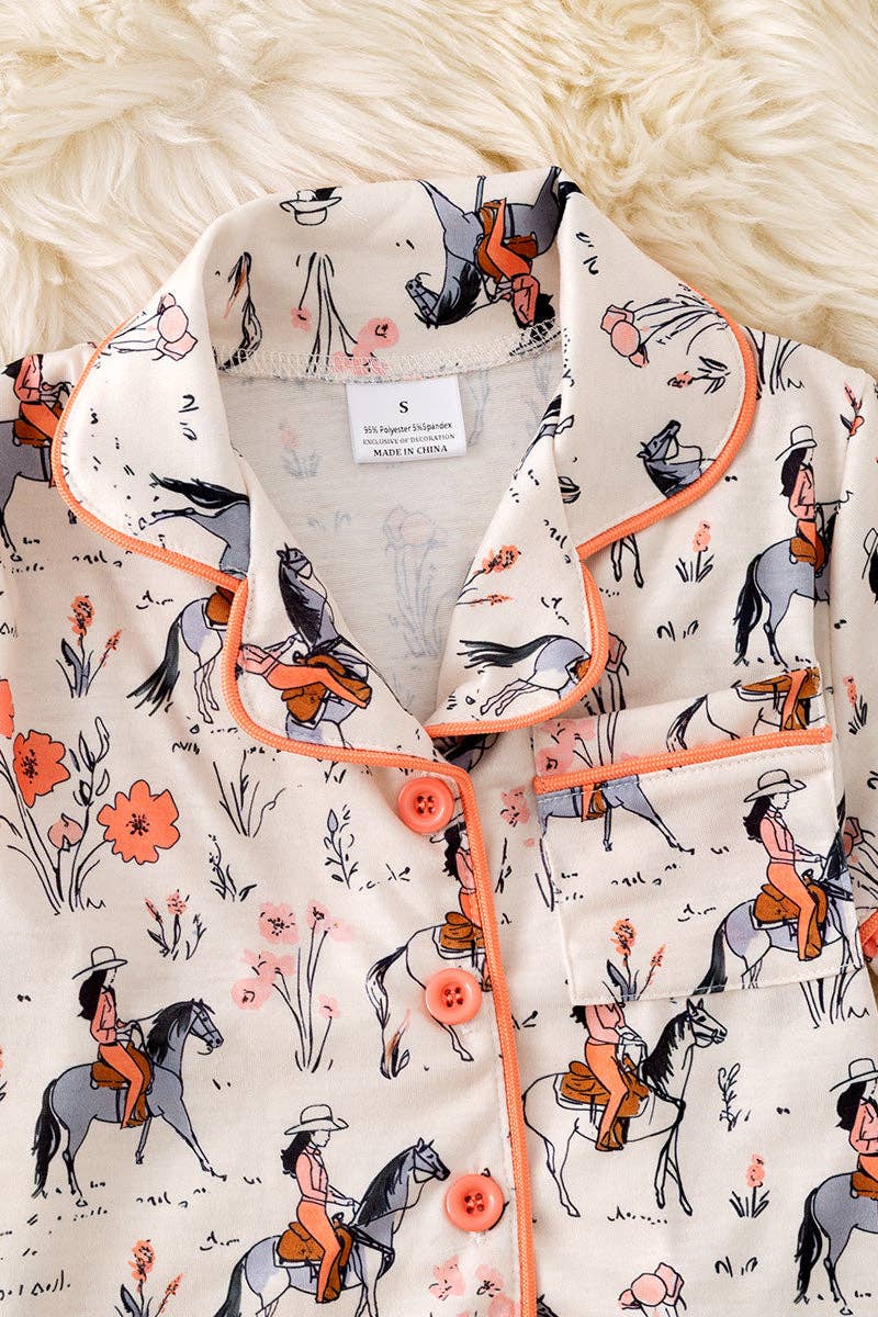 (GIRLS) Floral western pajamas