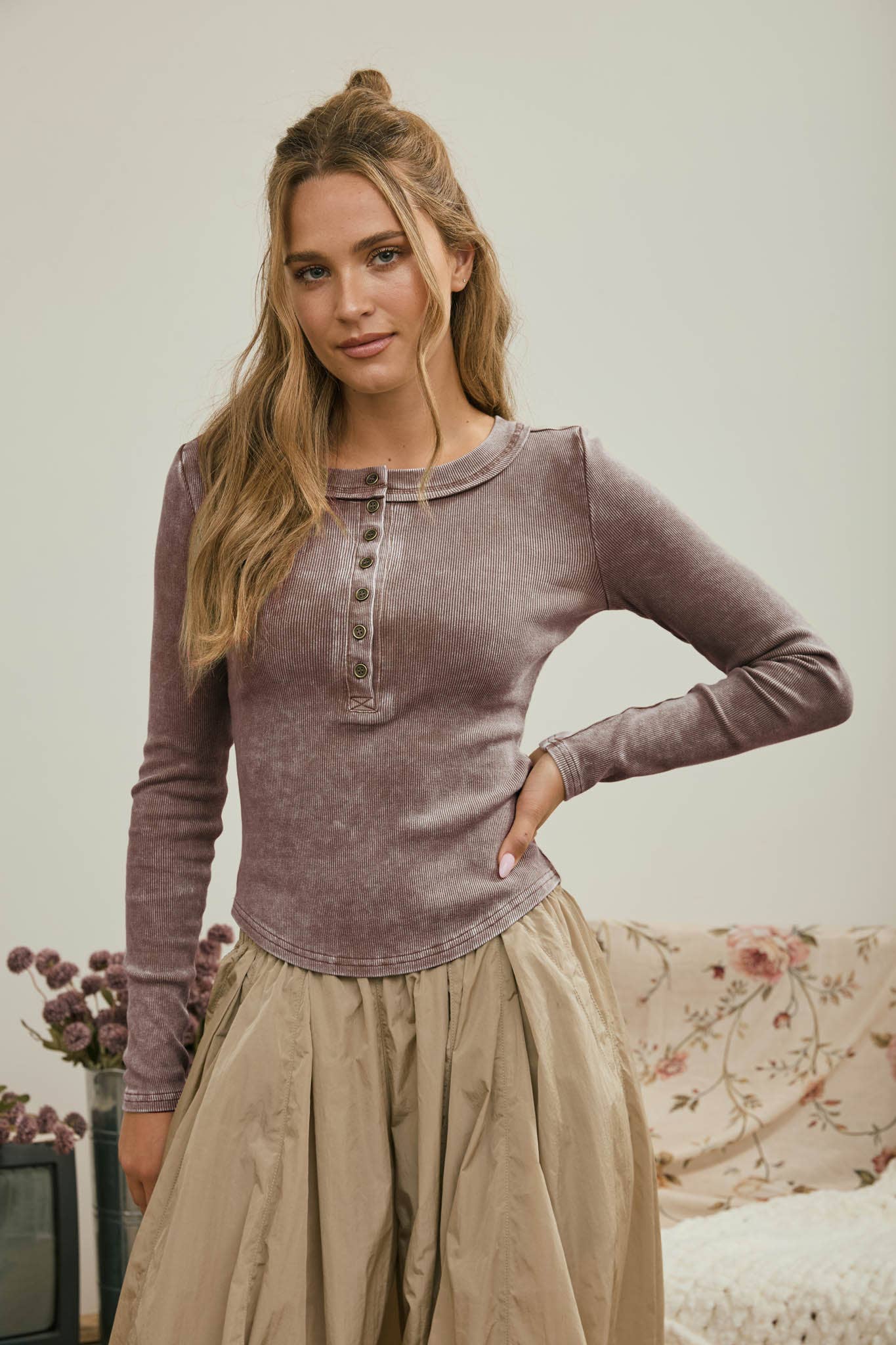 Daybreak Henley (4  Colors)