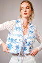Reversible Vintage Tie Front Quilted Vest