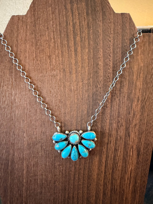 E Garfield Half Cluster Turq. Necklace