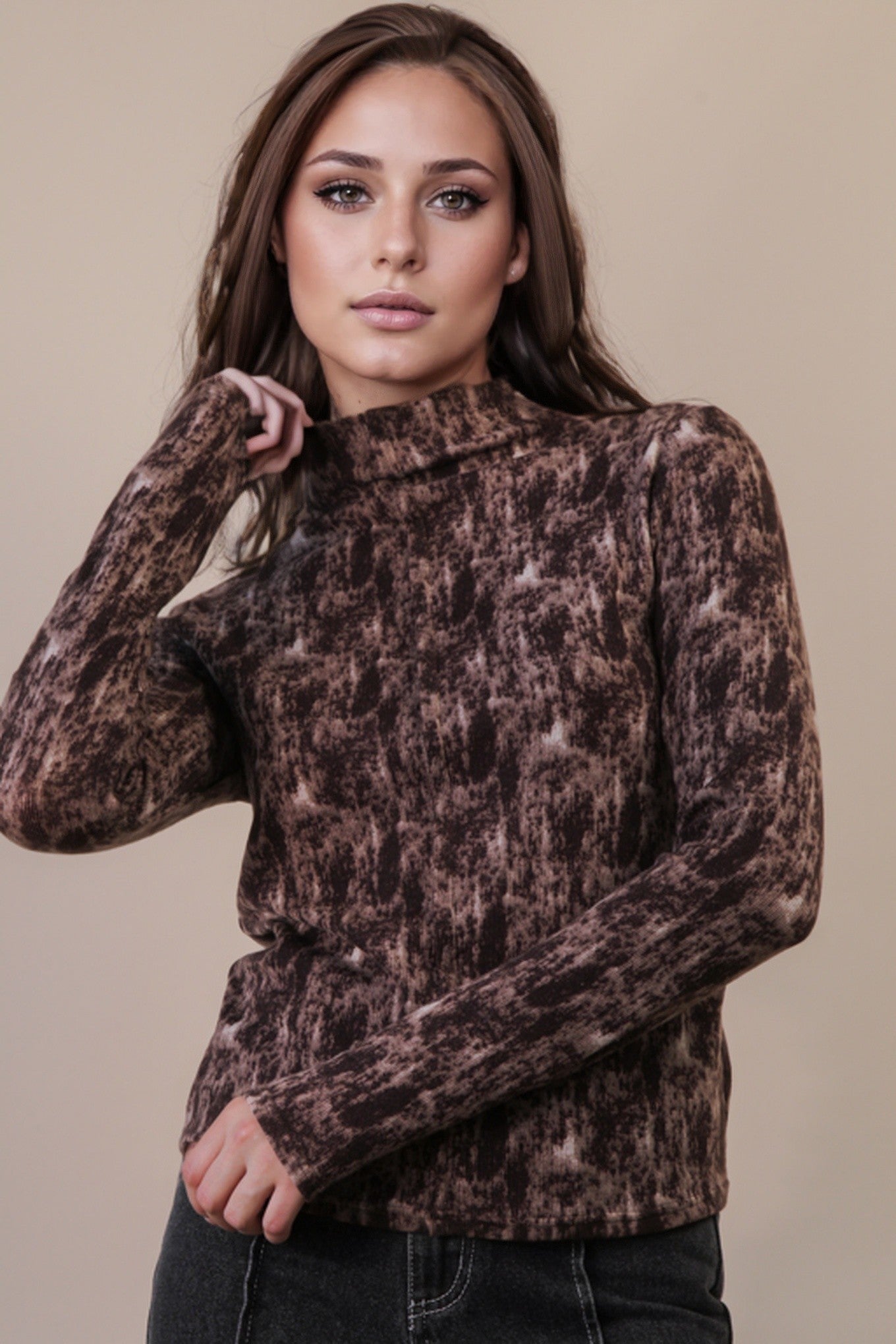 Printed & Leopard Fitted Knit Top (3 Different Patterns)