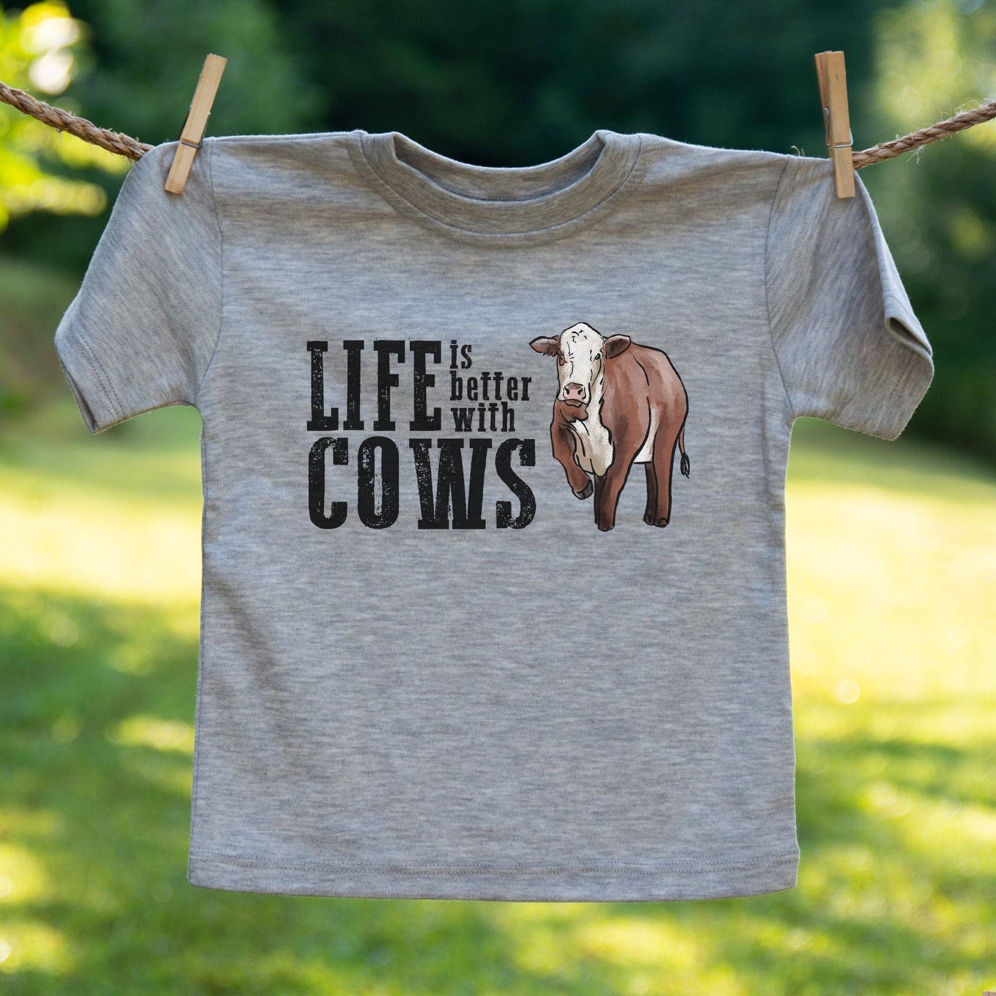 Life is better with cows Country Western Boy Summer Clothing