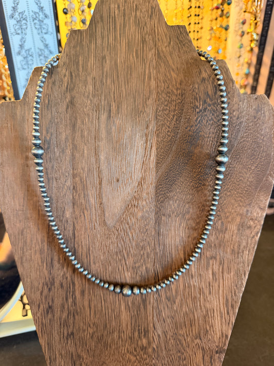 4-8mm Sterling Silver Necklace