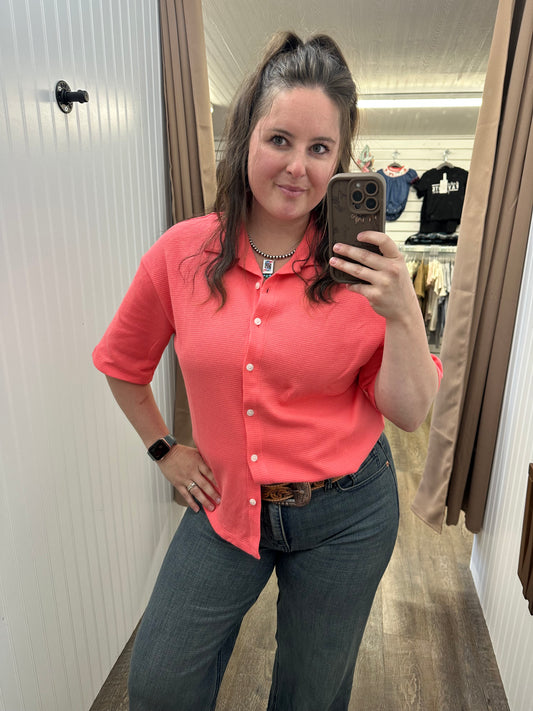 Waffle Wide Cut Shirt