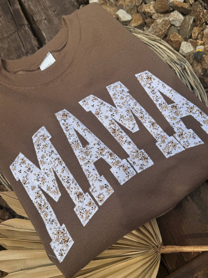 Brown Floral Mama short Sleeve