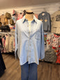 Light Wash Denim Button-Up Shirt