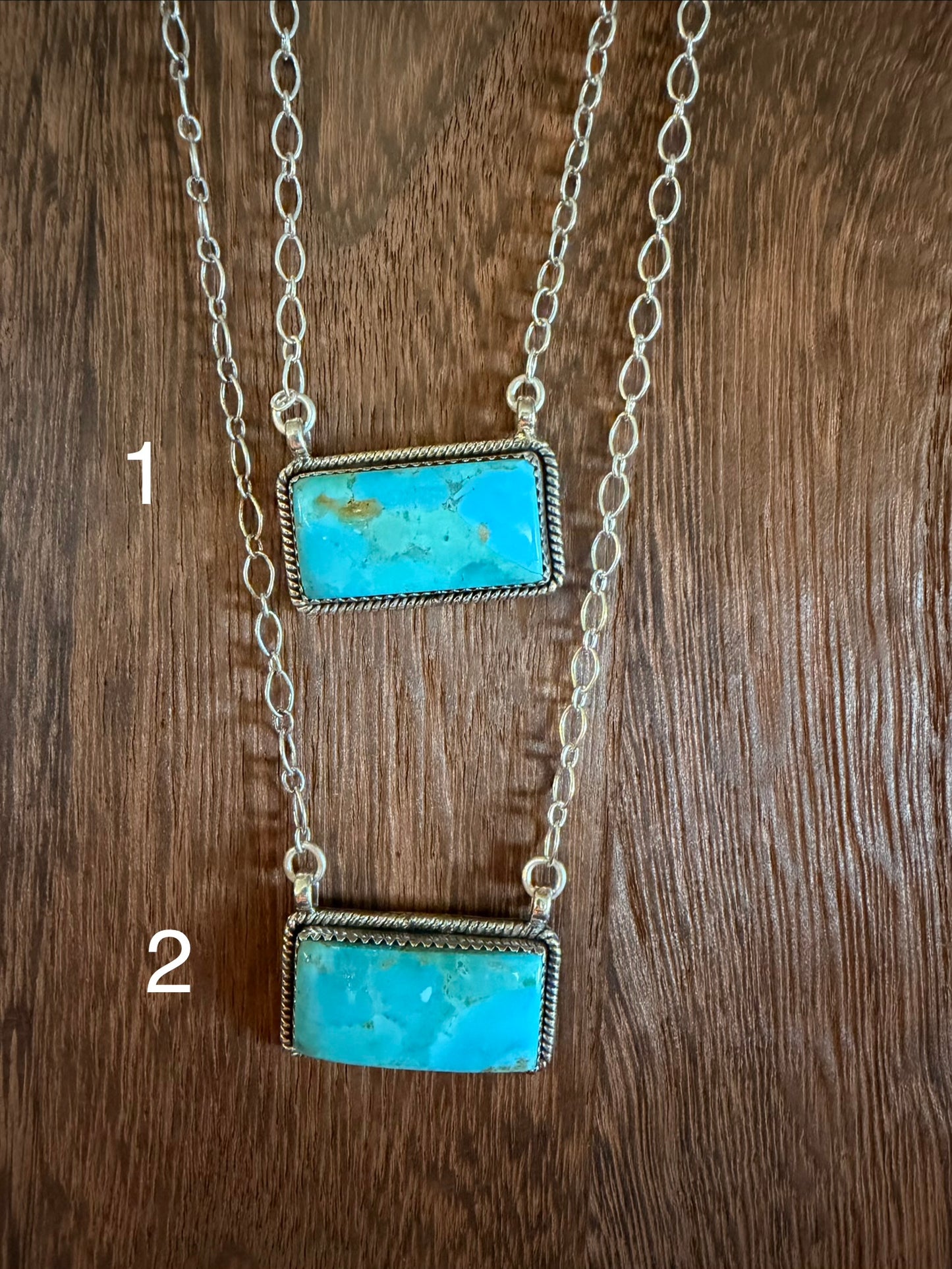 Kingman Turq. Bar Necklace