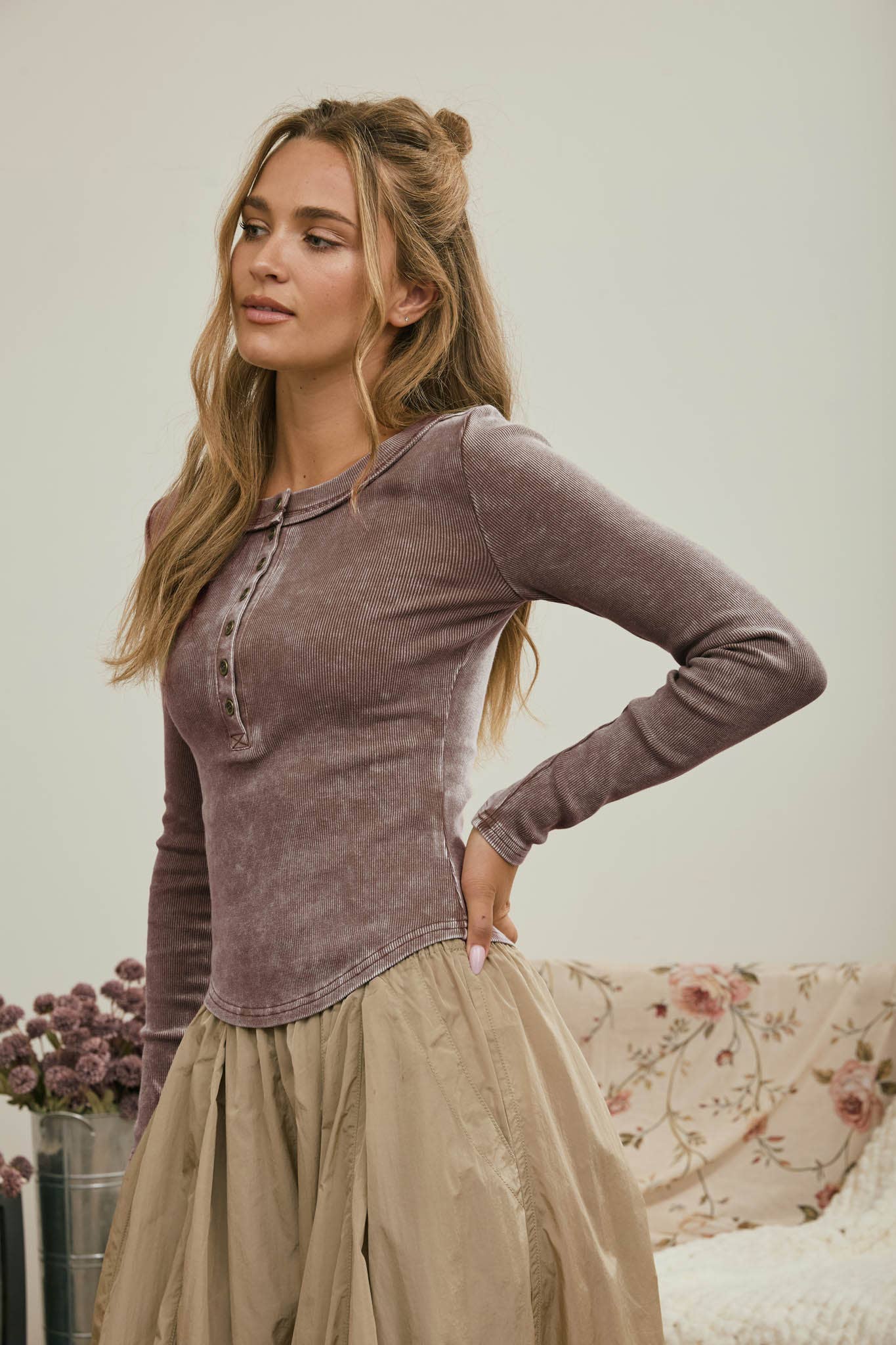 Daybreak Henley (4  Colors)