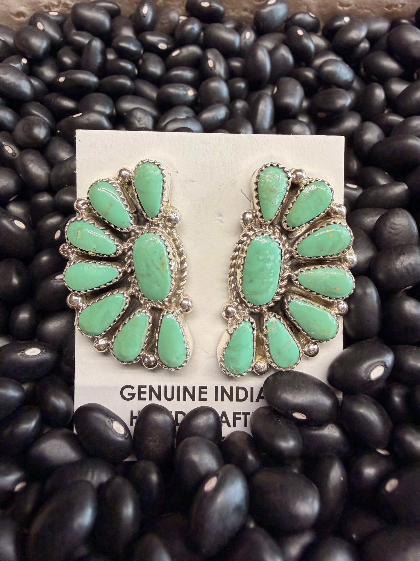 Half Cluster Kingman Tuq. Alicia Wilson Stud Earrings