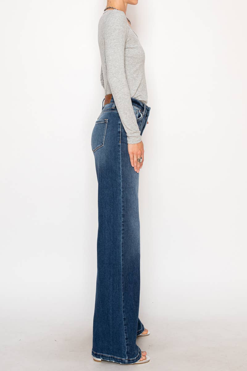 ECO FABRIC HIGH RISE RELAXED FLARE JEANS
