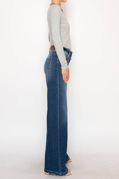 ECO FABRIC HIGH RISE RELAXED FLARE JEANS