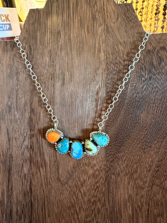 Desert Confetti Turq. Necklace