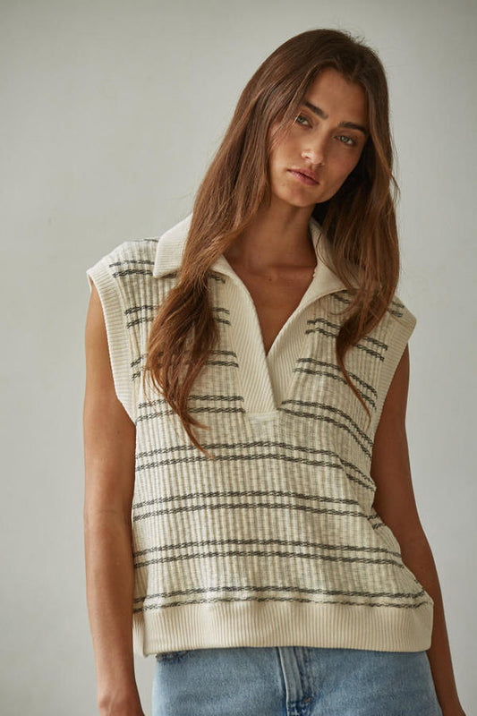 Collared Stripped Tank