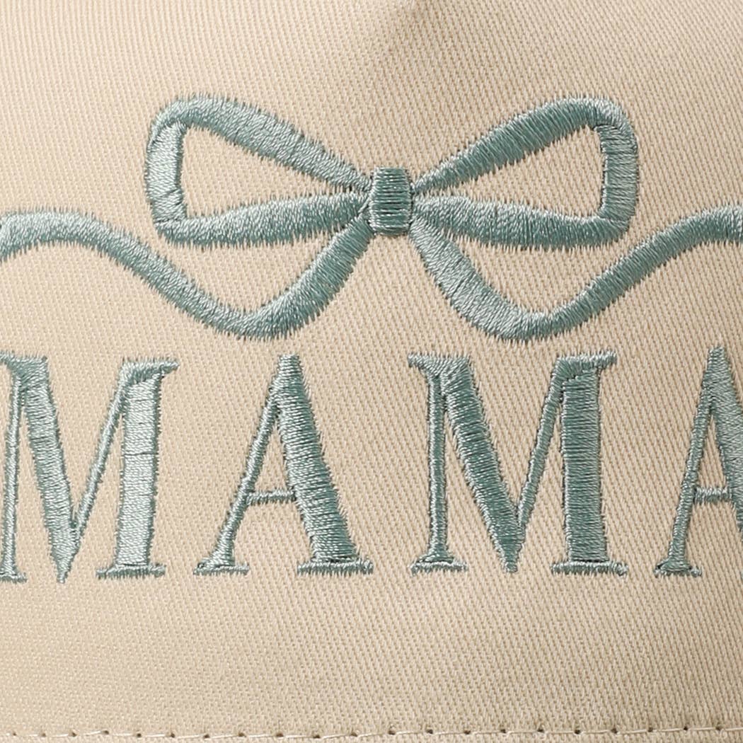 MAMA Ribbon Embroidered Two-Tone Trucker Hat (2 Colors)