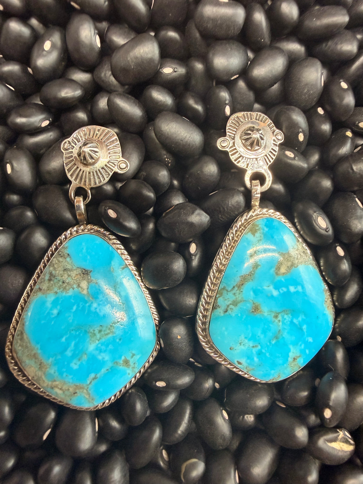 Gregg Yazzi l Stud with Dangle Turquoise Slab