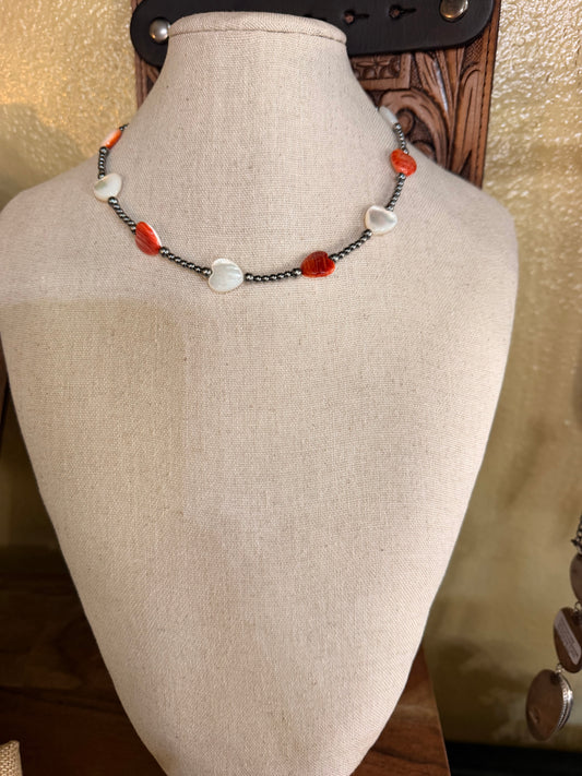 Spiny Oyster Hearts & Fresh Water Pearls