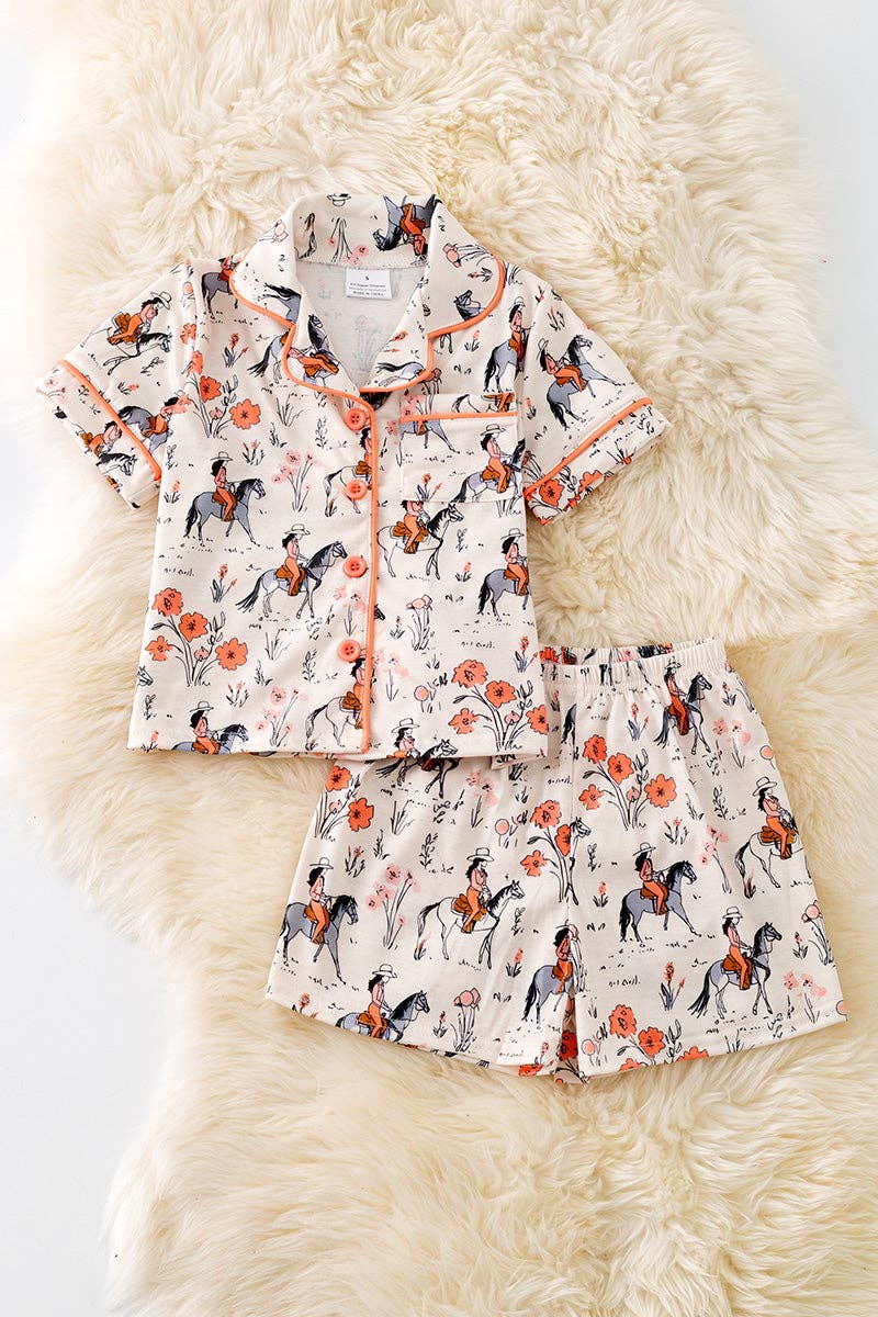 (GIRLS) Floral western pajamas