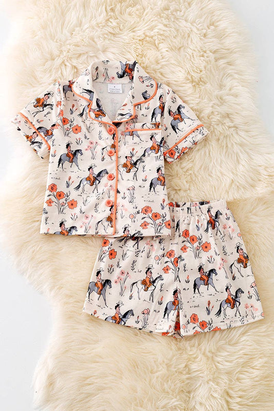 (GIRLS) Floral western pajamas